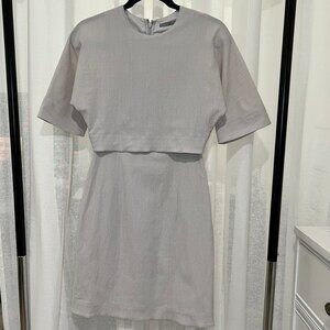 Cos Ivory/Bone Crepe Minidress